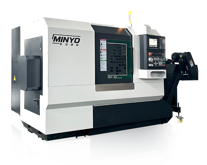 Horizontal CNC lathe with linear guideway,  triangular saddle